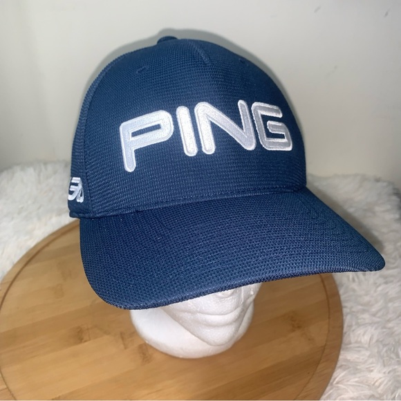 Ping Cap Hat Golf Fitted S-M G30 Flexfit Sensorcool Blue w/ White - Picture 4 of 10